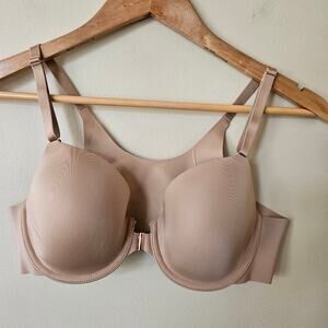 Soma Vanishing 360 Perfect Coverage Bra, Size 36B Soft Tan Front Closure